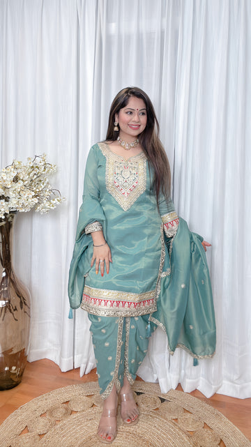 Tissue Shimmer Tulip Pant Suit