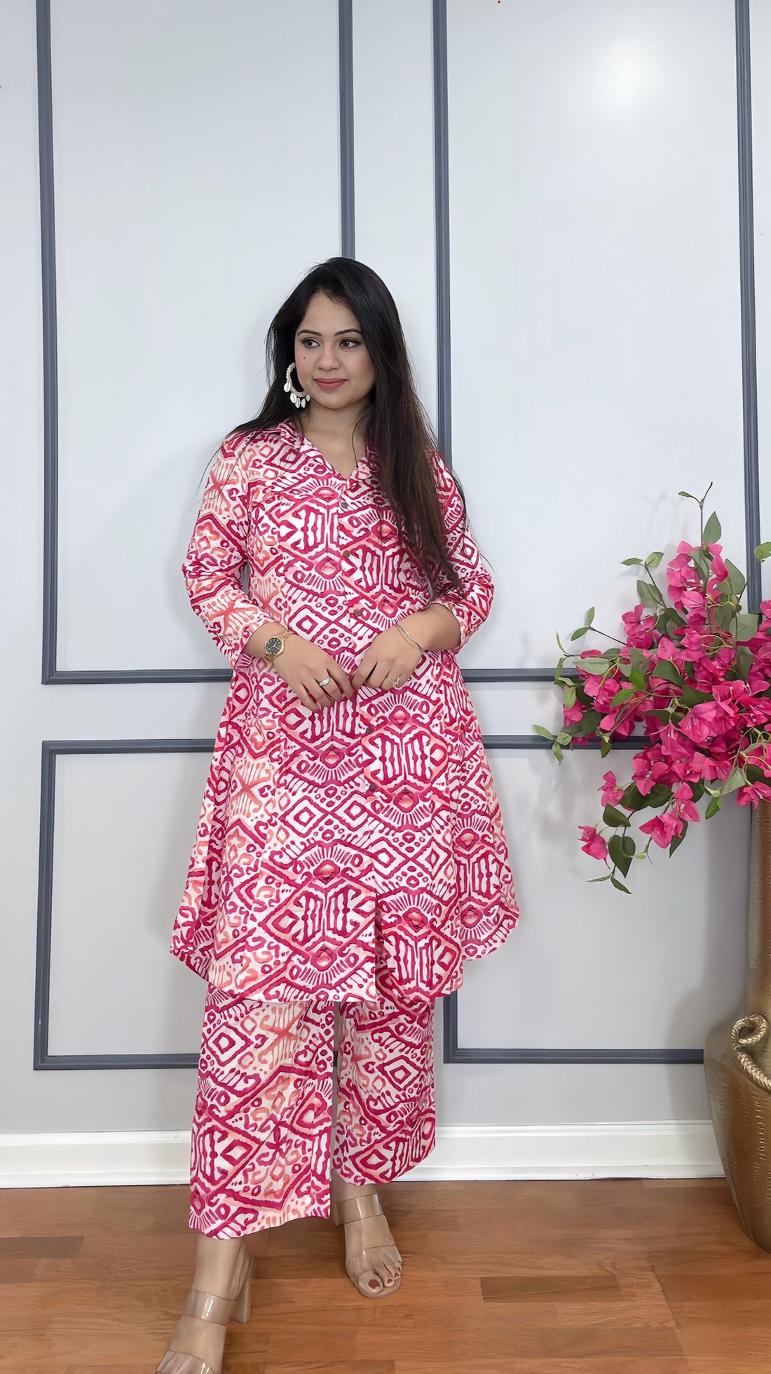 Ladies cotton kurta pant outfit Indian wear
