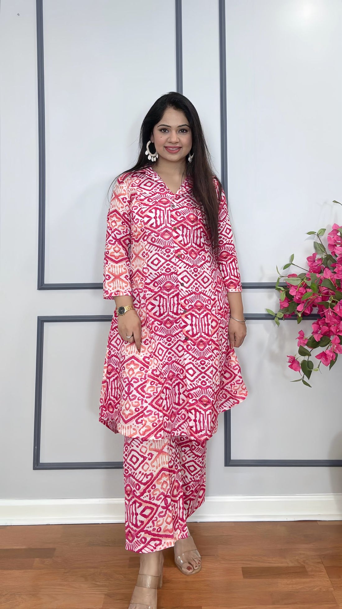 Ladies cotton kurta pant outfit Indian wear
