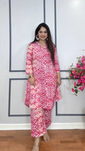Indian ethnic cotton kurta with pants
