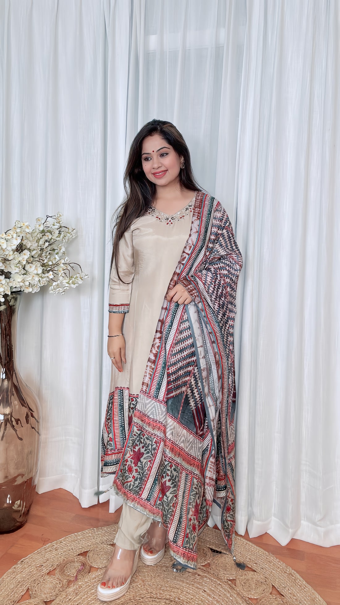 Kalamkari Elegance Anarkali Suit