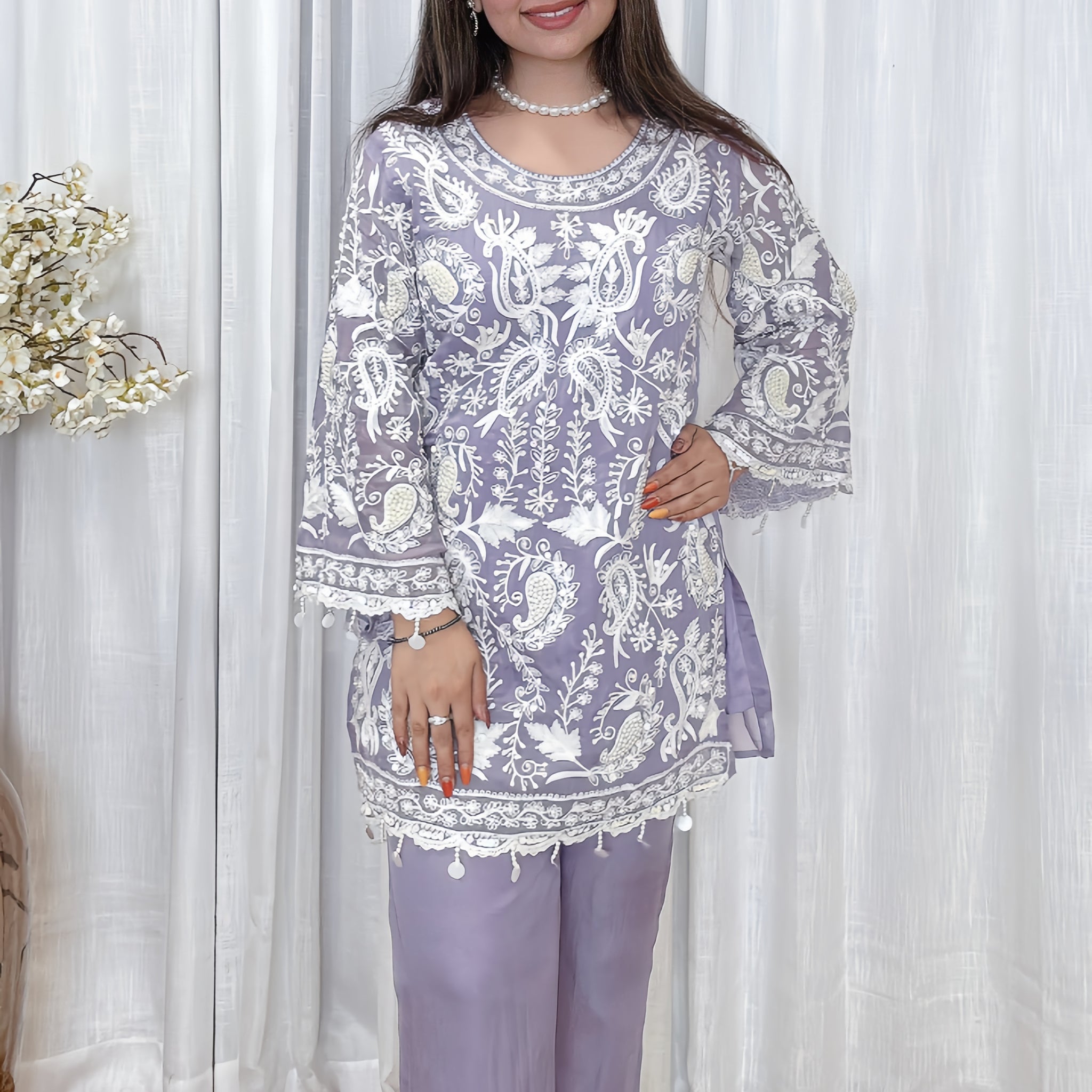 Opulent Glow Muslin Silk Co-ord Set