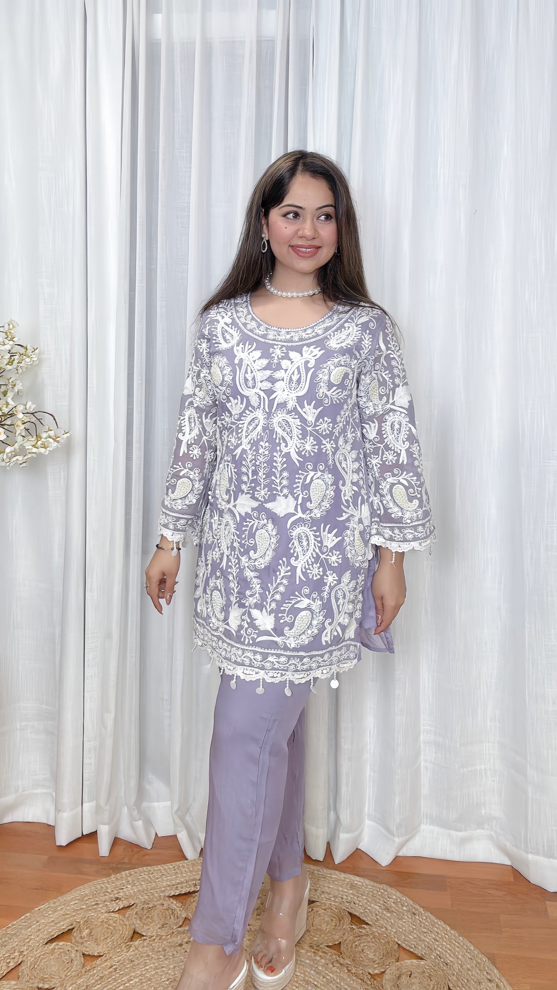 Opulent Glow Muslin Silk Co-ord Set