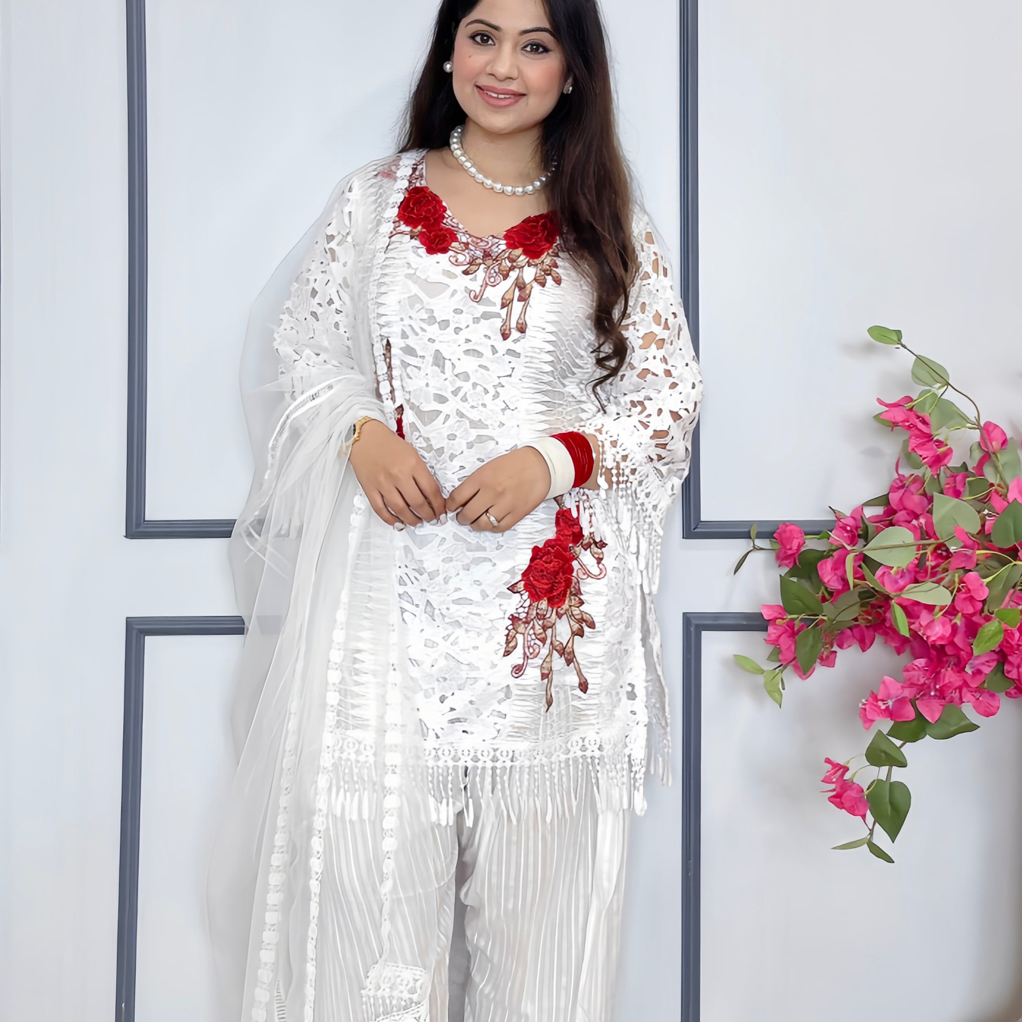 Ethereal Crochet Farshi Suit