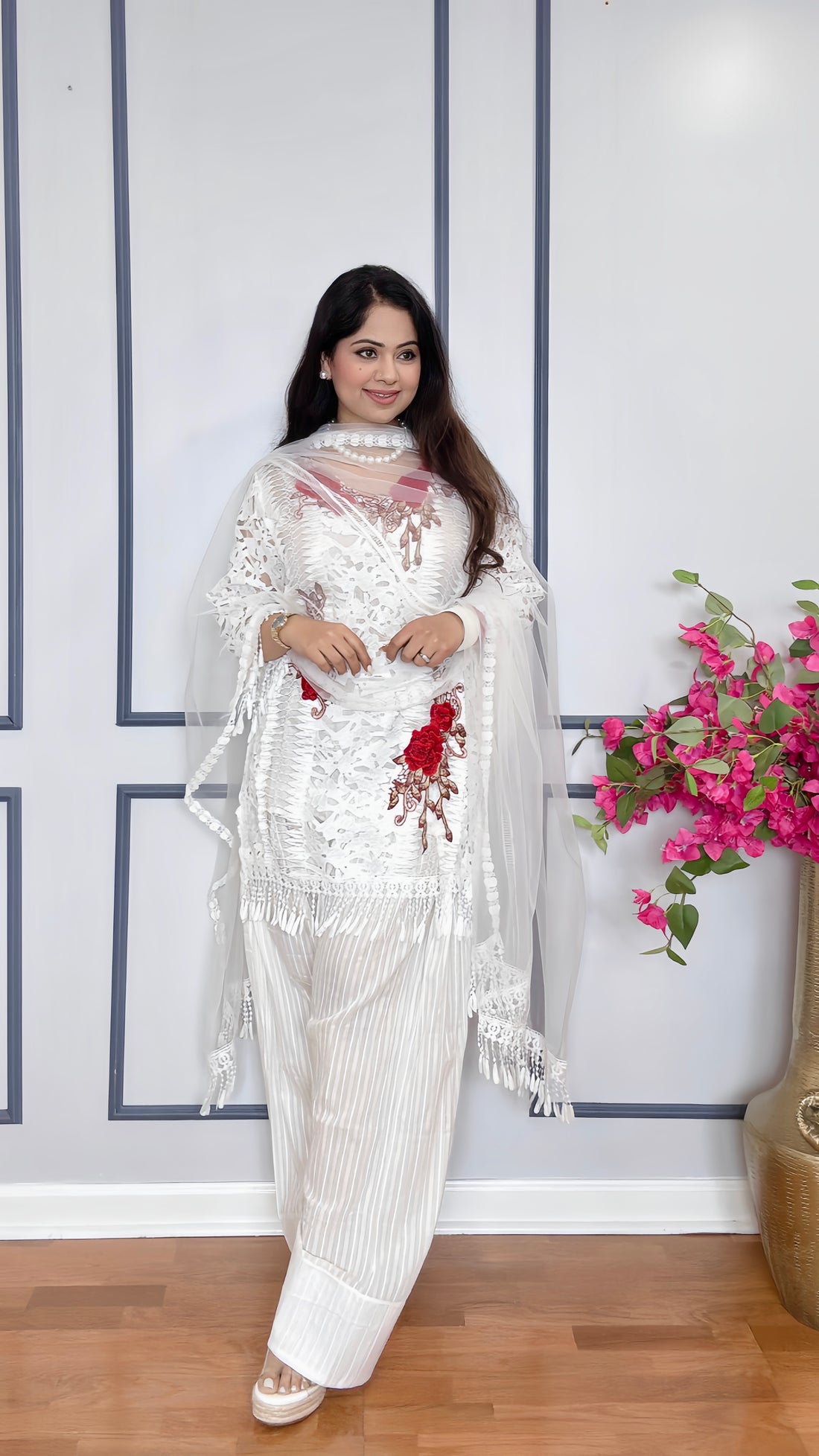 Ethereal Crochet Farshi Suit