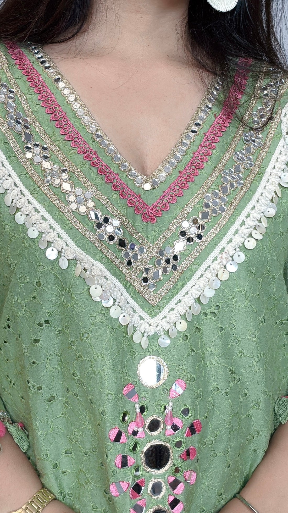 Schiffli Charm Farshi cord set