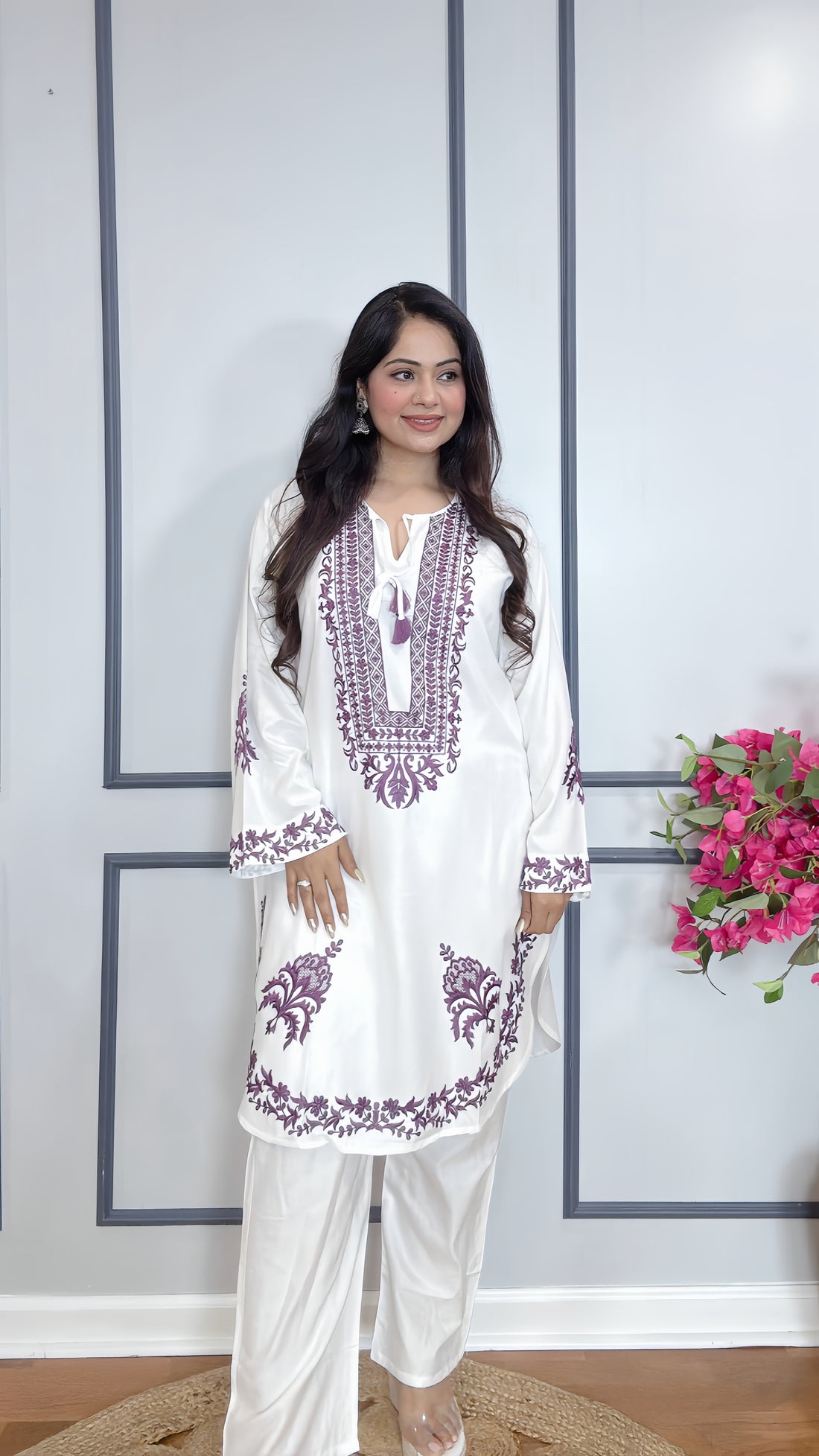 Rayon Cotton Embroidered Co-ord Set