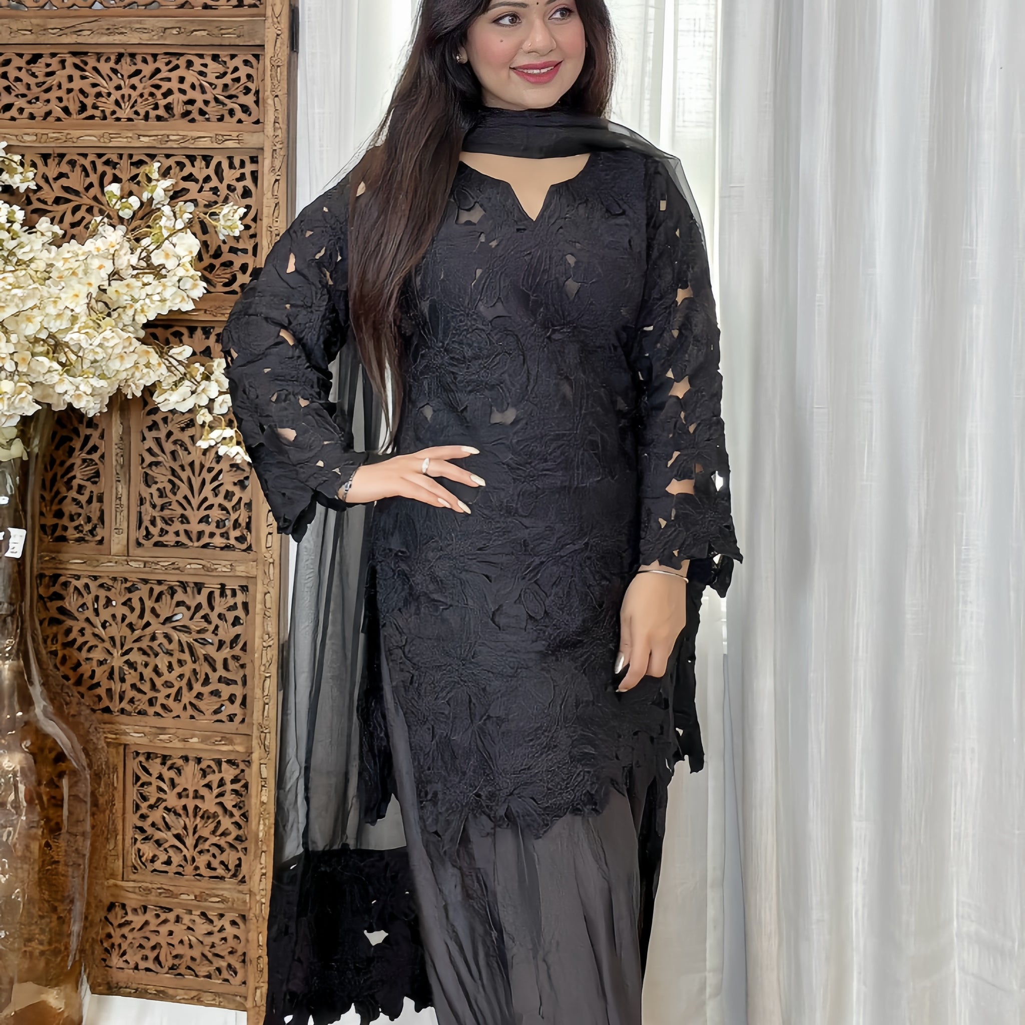 Crochet Farshi Salwar Suit