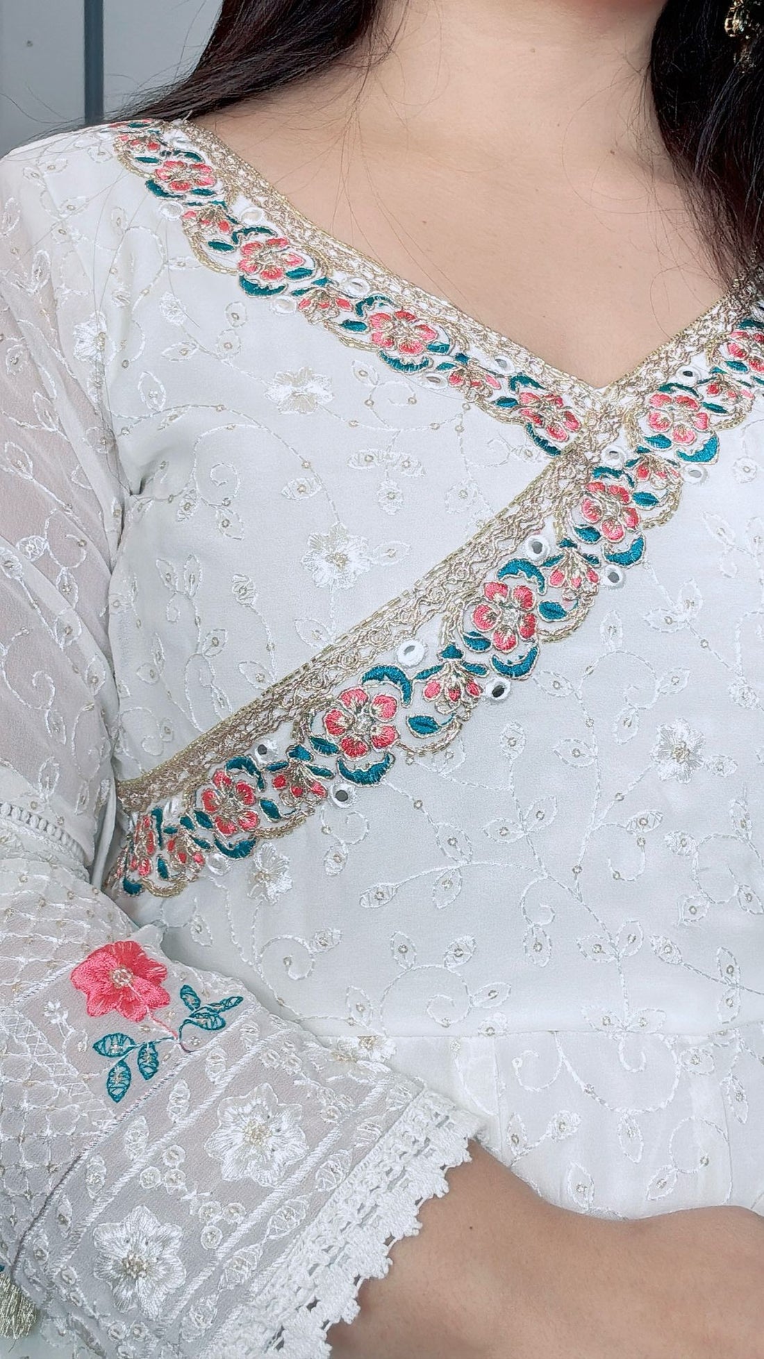 Elegant Chiffon Anarkali Set