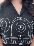 Ethnic crop top with high waist pants – Indian fusion wear
