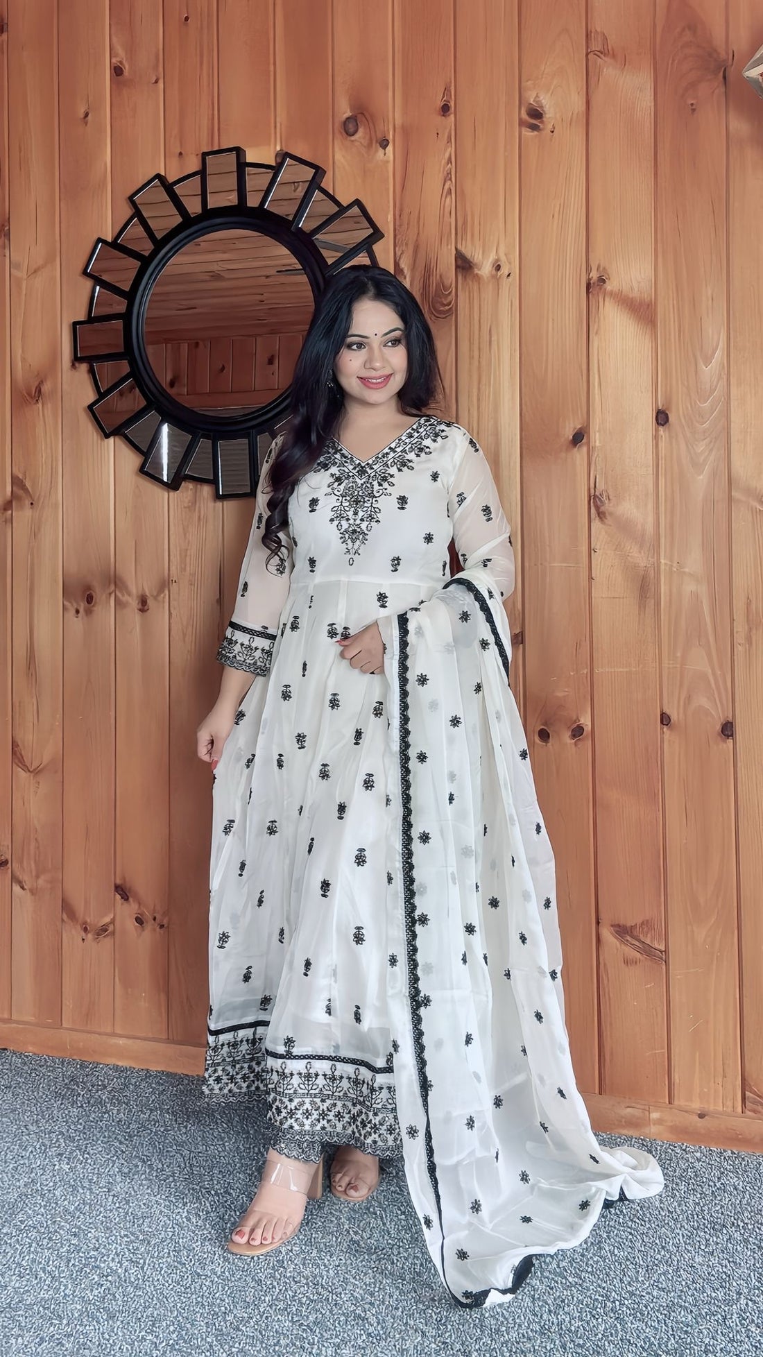 Organza Anarkali suit for women in USA
